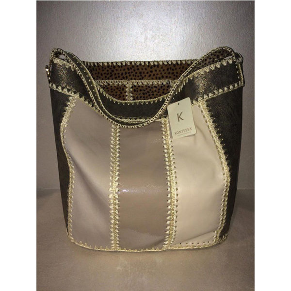 BORSA KONTESSA ART. 133 BEIGE SANT'AGNESE DOUBLE-FACE