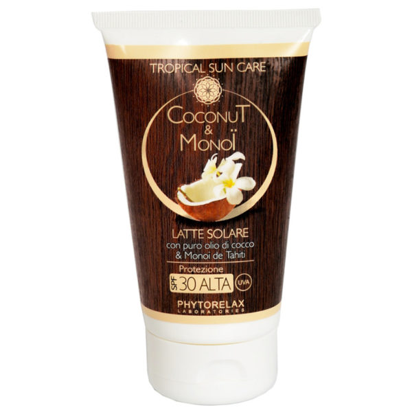 PHYTORELAX TROPICAL SUN CARE COCONUT&MONOI LATTE SOLARE SPF30 PROTEZION  E ALTA 150ML