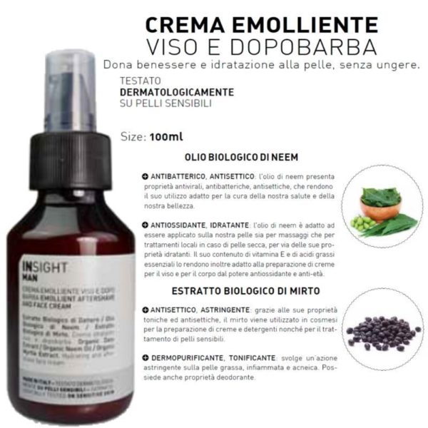 INSIGHT MAN CREMA EMOLLIENTE VISO E DOPOBARBA 100ml