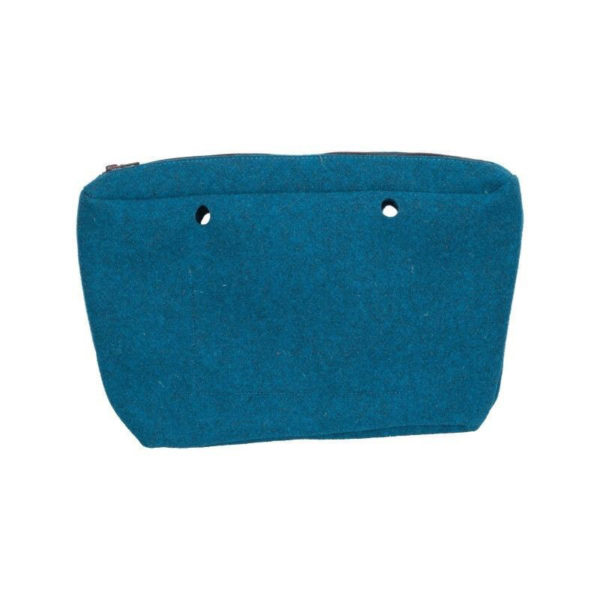 O BAG FULL SPOT CANVAS MINI IN FELTRO COLORE PETROLIO