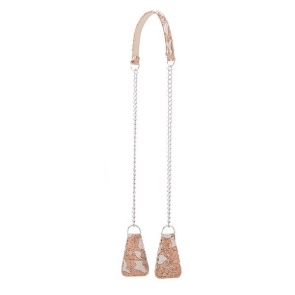 O BAG FULL SPOT MANICI LUNGHI CON CATENA E SUGHERO LASERATO