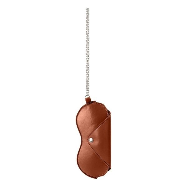 O BAG FULL SPOT PORTA OCCHIALI CON CATENELLA TERRACOTTA