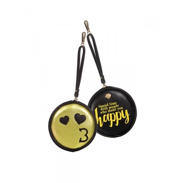 Portachiavi Le Pandorine Smiley Keychain Metal Happy Yellow