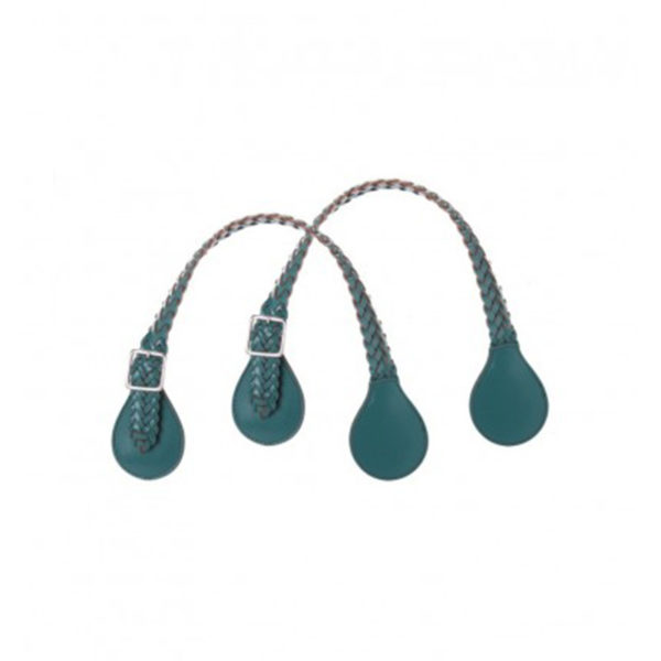 O BAG FULL SPOT MANICI ECO CORTI INTRECCIO SWING VERDE CON FIBBIA