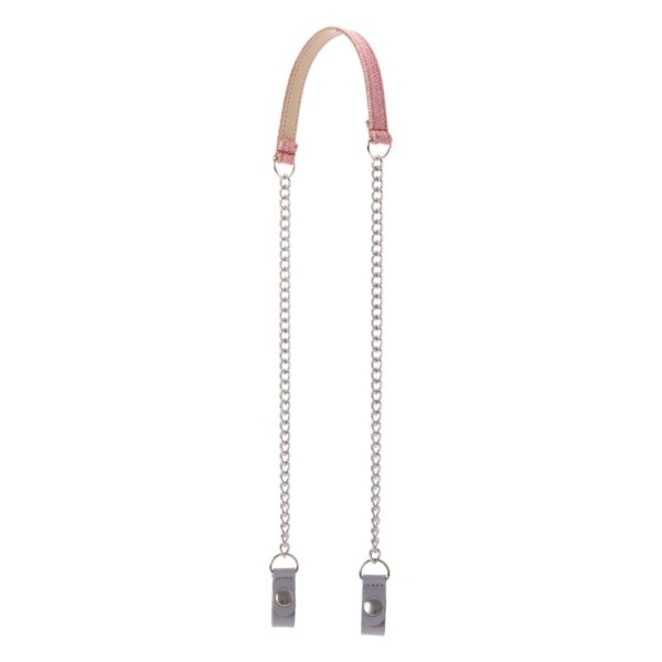 O POCKET TRACOLLA A CATENA CON FASCIA MICRO TEXTURE CHICCO DI CAFFE' SALMONE